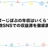 ばーじぼぶの年収はいくら？複数SNSでの収益源を徹底調査