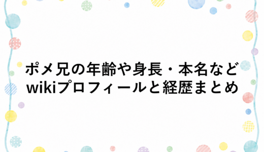ポメ兄の年齢や身長・本名などwikiプロフィールと経歴まとめ